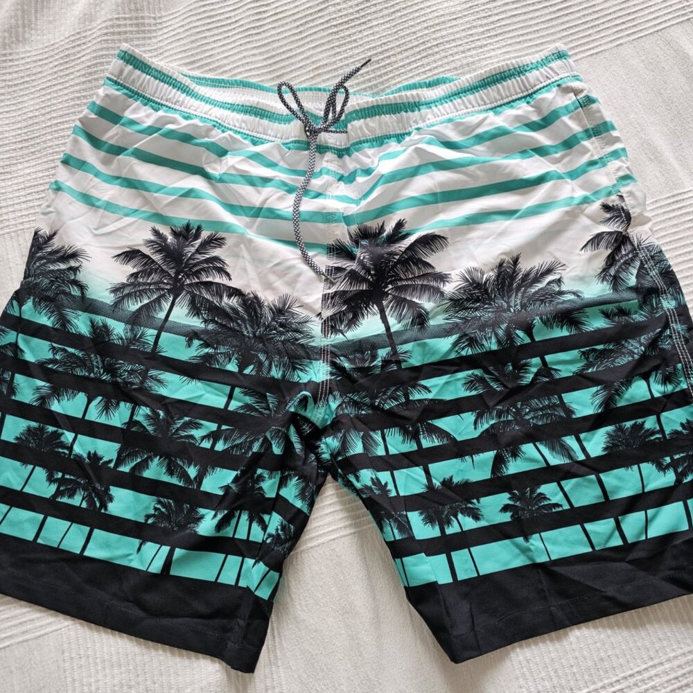 Men's Swim Trunks Quick Dry Swim Shorts 9" Inseam Bathing Suit with Mesh Lining - Picture 4 of 14